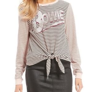 Striped David Bowie Long Sleeve Tee